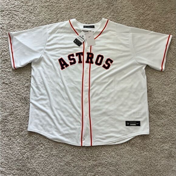 Nike Authentic Men Houston Astros Jose Altuve White Home Baseball Jersey $135 - Picture 4 of 9